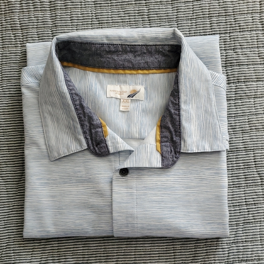 Fundemental Coast Striped Short-Sleeve Button-Up Shirt
